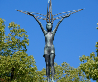 The Childrens Peace Monument close-up