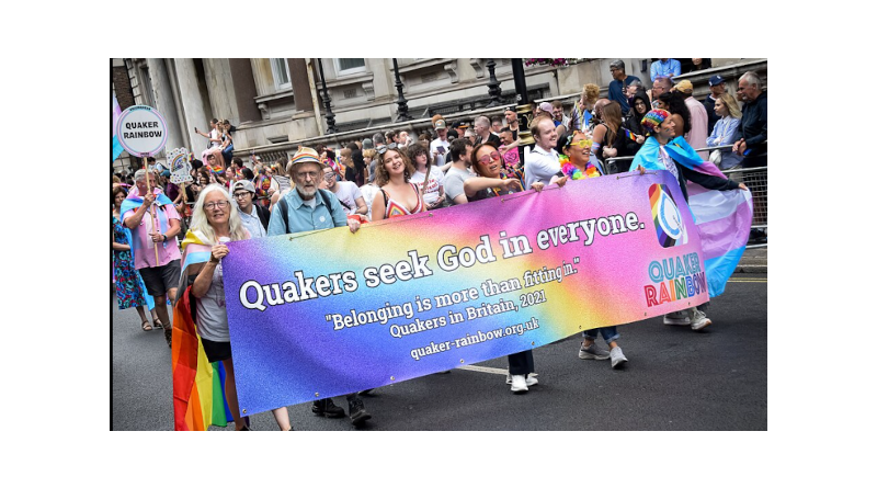 Quaker Rainbow Banner
