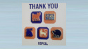 RSPCA 200th anniversary five-badge thank you card