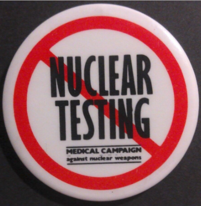 Rusted 1982 CND Badge