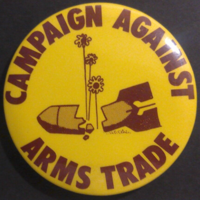 Rusted 1982 CND Badge