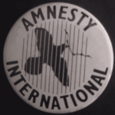 Rusted 1982 CND Badge