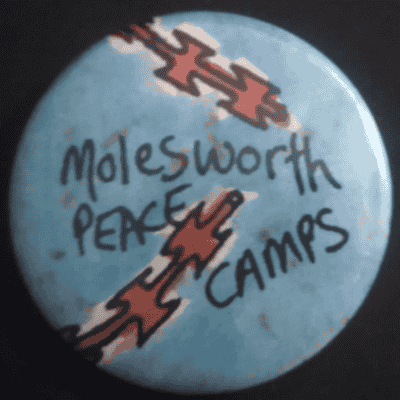 Rusted 1982 CND Badge